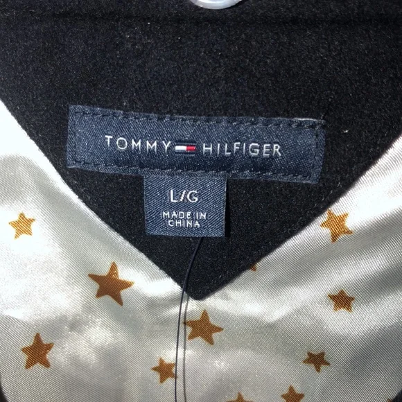 Girls Tommy Hilfiger Wool Blend Military Style Pea Coat